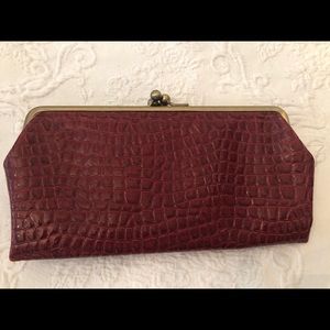 Style &Co wallet Red Patent  vegan croc 8.5x4.5